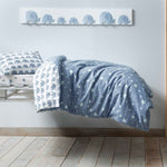 funda de plumon elephant azul